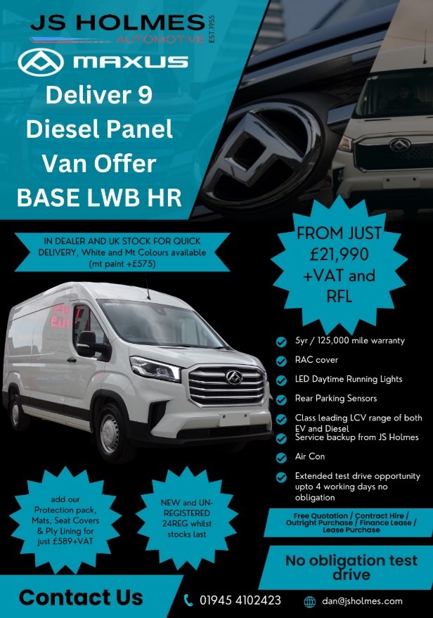 JS Holmes MAXUS Deliver 9 OFFER!!