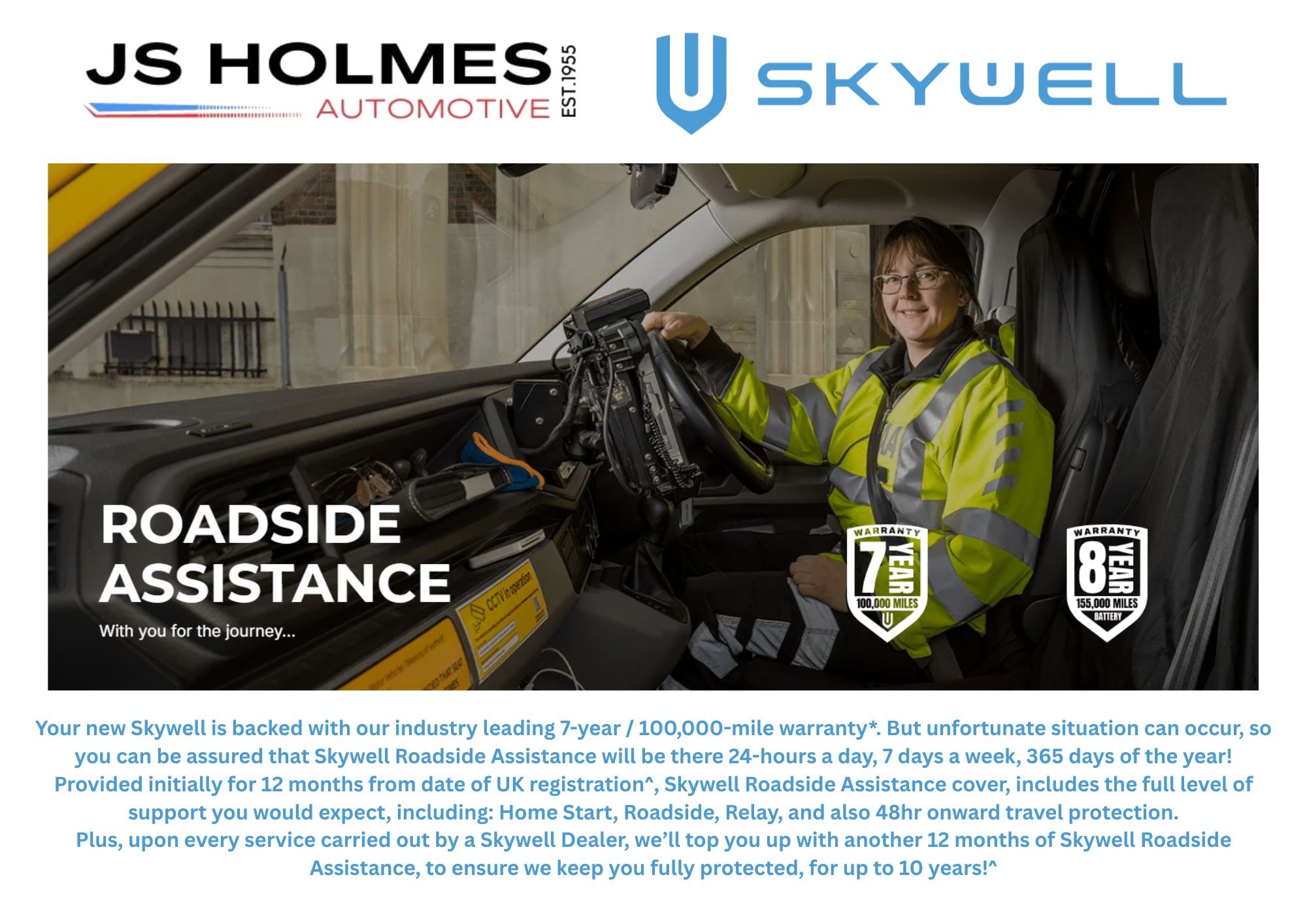 SKYWELL 10 Year Roadside Assistance