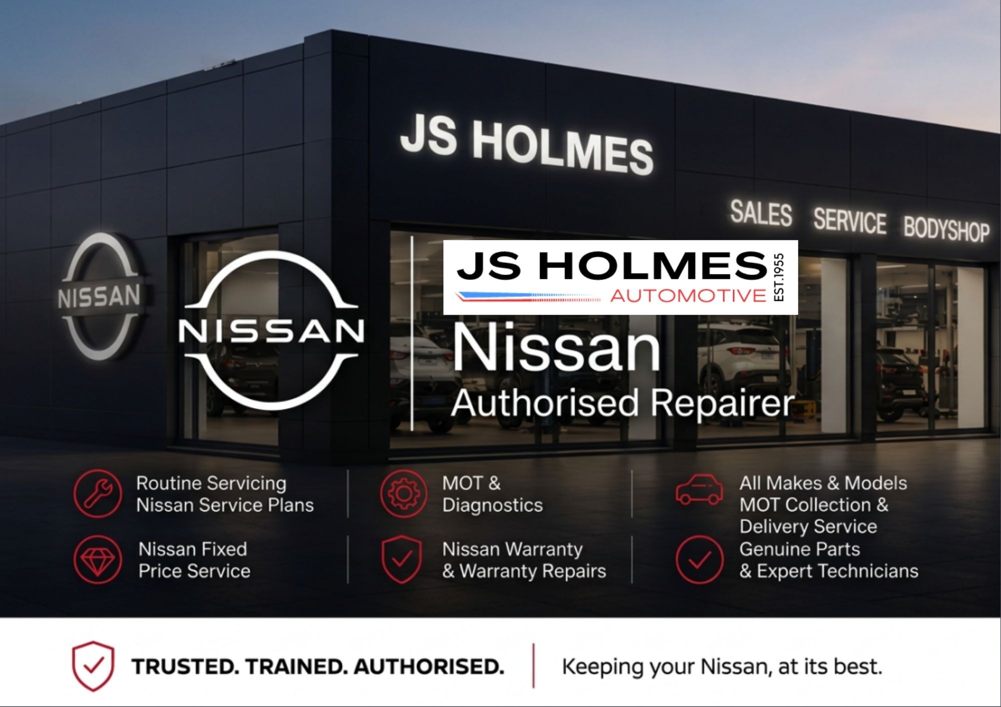 Looking for a Nissan Service Centre? Choose J.S. Holmes – Your Local Nissan Authorised Repairer